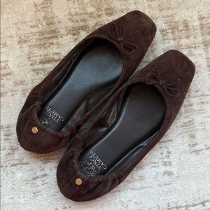 Vince Camuto brown suede ballet flats